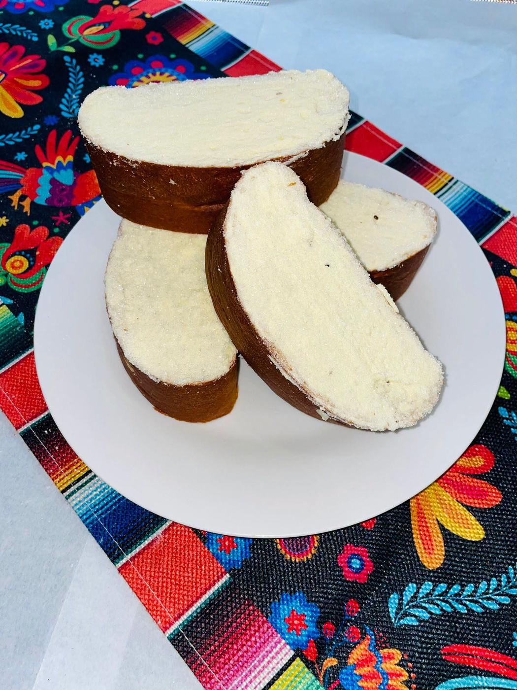 Sliced sugar-coated sweet bread from Diana's Bakery.